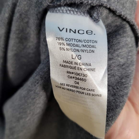 Vince Gray Asymmetric Long Sleeve Midi Dress – Size L – Soft Stretch Knit - Picture 10 of 10